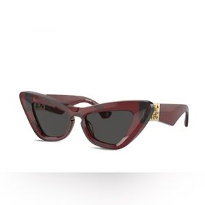 🎸💯AUTH. BURBERRY🎸🔥NWT🔥51mm Cat Eye Sunglasses in Bordeaux